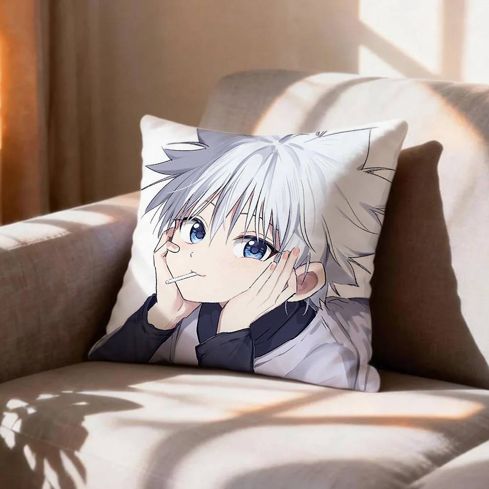 COOL K-Killua Zoldyck H-Hunter X Hunter Pillow Case Pattern Printed Pillowcase For Living Room Sofa Cushion Cover