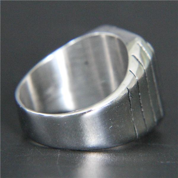 Amazing Design Hot Black Stone Ring 316L Stainless Steel Cool Fashion Mens Ring Punk Biker Ring