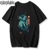 Genshin Impact Printing Tshirts Xiao Venti Print Tee Shirts Hu Tao Zhong Li Graphic T-Shirt Kaedehara Kazuha Raiden Shogun Tees