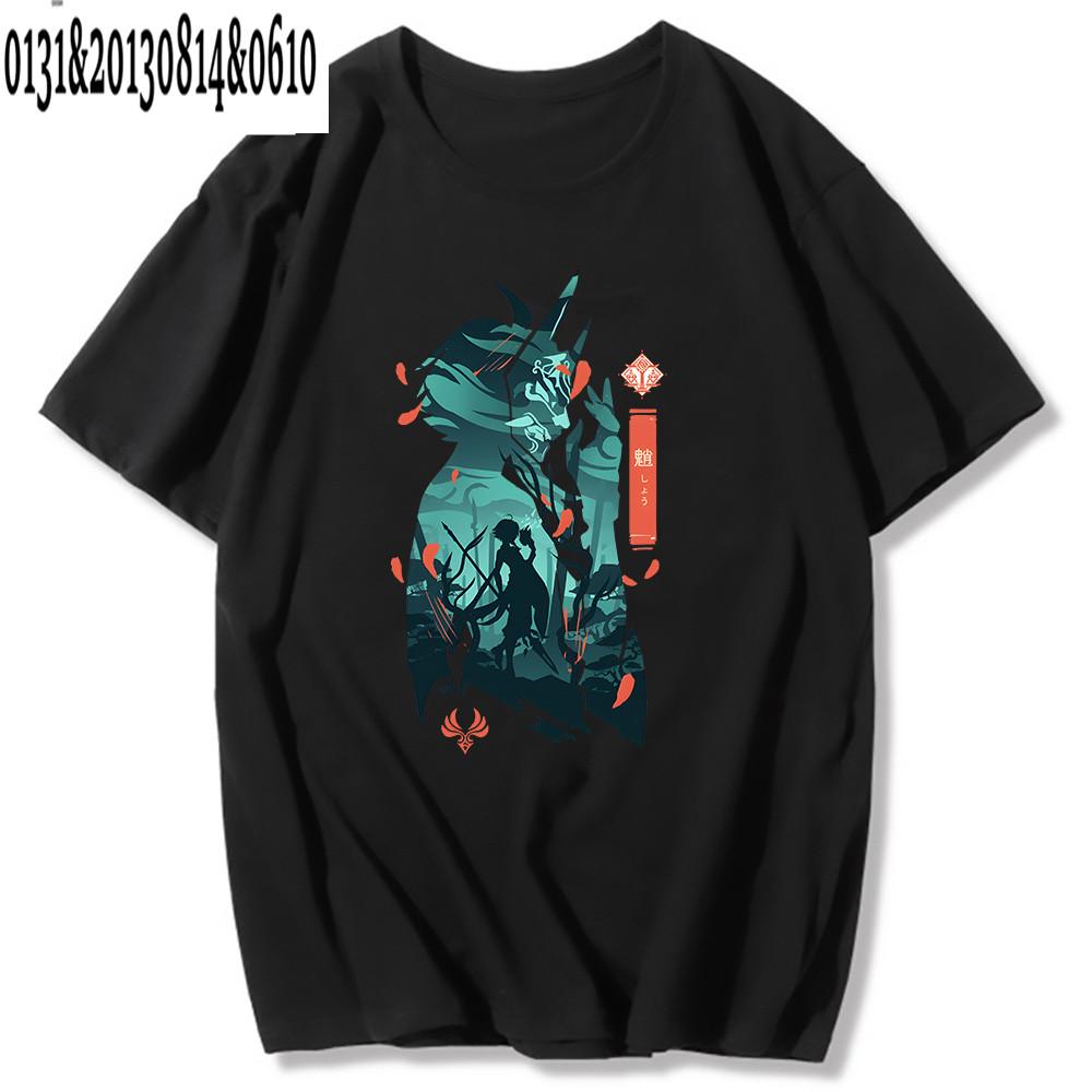 Trička Genshin Impact Printing Trička Xiao Venti Print Trička Hu Tao Zhong Li Grafika Kaedehara Kazuha Raiden Shogun Trička