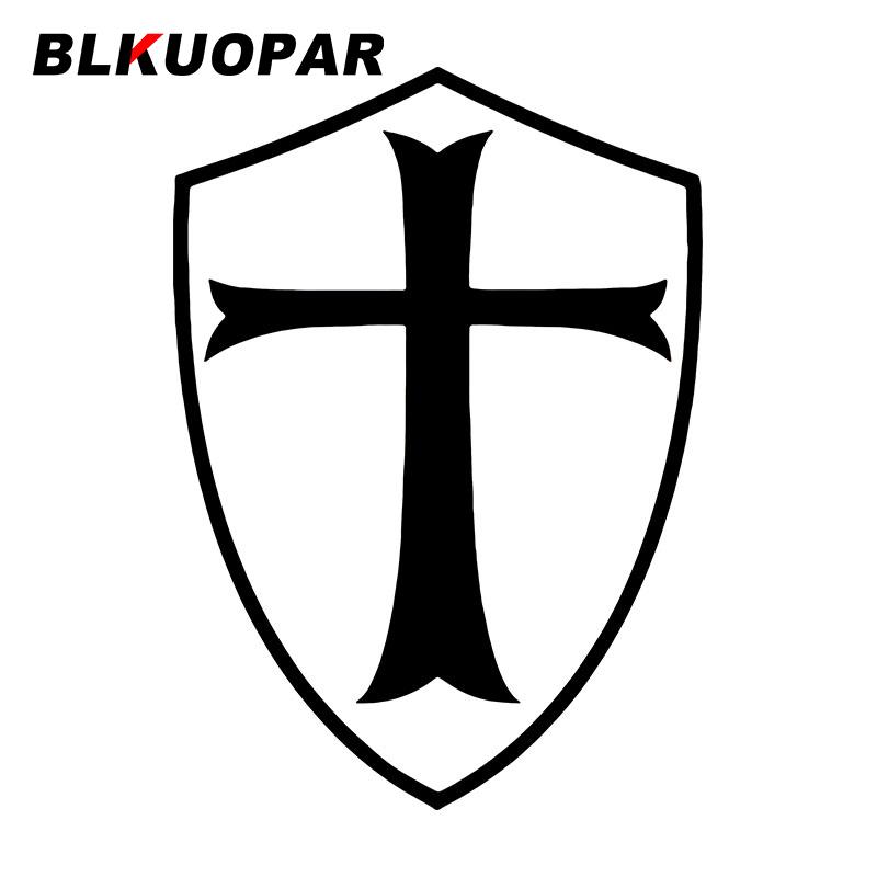 BLKUOPAR The Emblem Of The Cross Car Stickers Fashion Decals Scratch-Proof Die Cut Personality Silhouette Helmet Windows Goods
