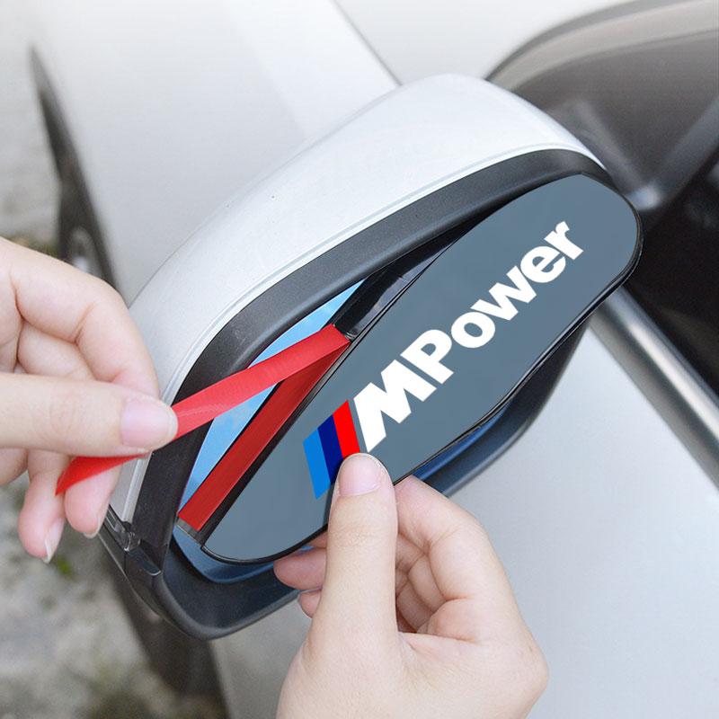 2Pcs Car Rear View Side Mirror Rain Board Sun Visor Eyebrow Guard For BMW M E34 E36 E60 E90 E46 E39 E70 F10 F20 F30 X5 X6 X1 M3 M5 M6 E71 F01 F02 F87