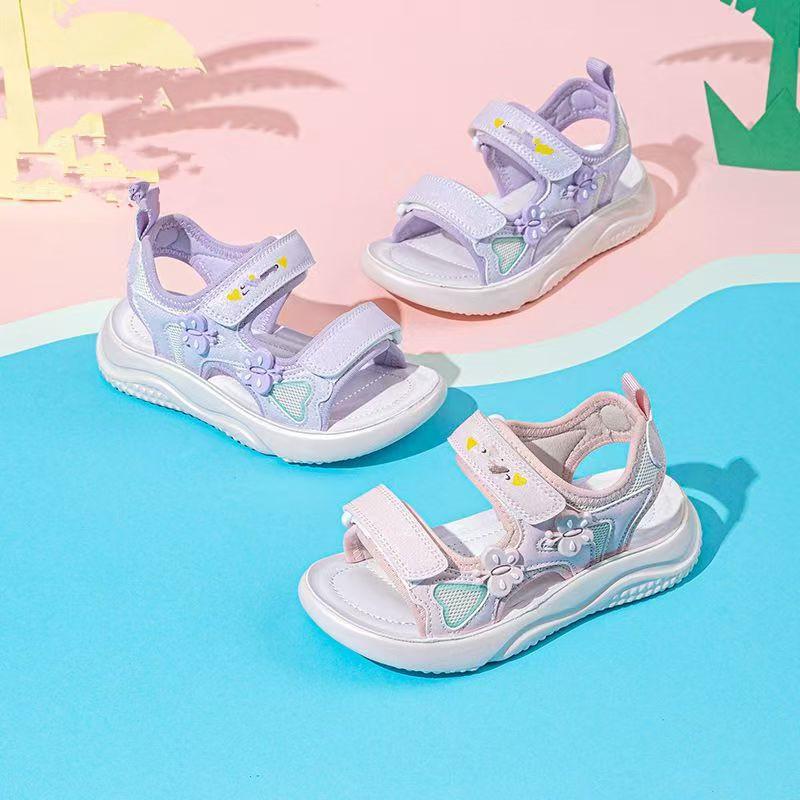 Children's sandals open-toed summer new children's beach shoes cartoon little girl princess shoes soft-soled baby shoes