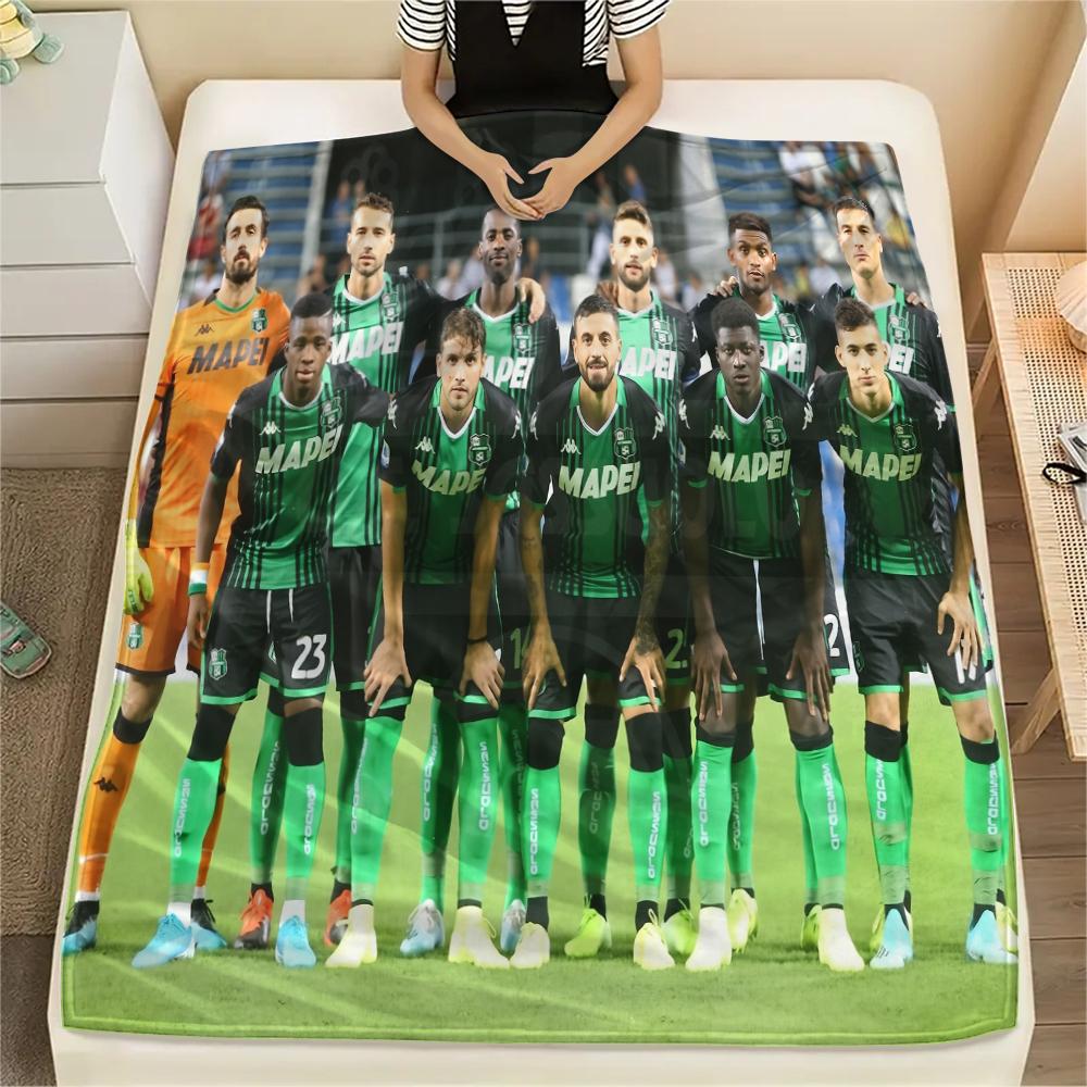 Football Club Sassuolo, Coperta in Flanella con Fantasia, Alta qualità, Confortevole per Tutte le Stagioni, Arredamento per la Casa, Calore e Comfort, Perfetta per Regali.