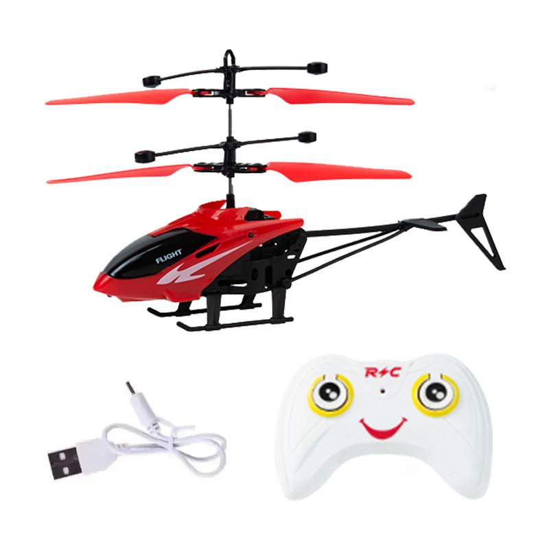 

Rechargeable Mini RC 2-Channel Drone Remote Safety Anti-fall RC Helicopter Drone Children s Gifts festival gift червоний