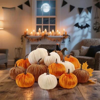 Halloween Künstliche Kürbis Ornamente Halloween Party Thanksgiving Abendessen Tischdekoration Herbst Herbst Zuhause DIY Bastel Kranz