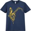 Music Note TShirt Treble Clef Musical Lover Gift Colourful Vintage Graphic Tee