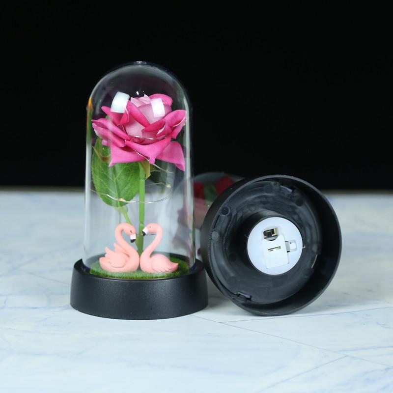 Small rose night light ornament creative Christmas and Valentine's Day gift immortal simulated flower gift