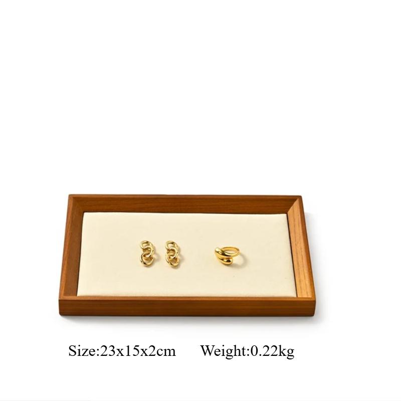 Wooden Jewelry Organizer Tray  Ring Bracelet Necklace Viewing Tray Watch  Display Tray Jewelry Storage Plate