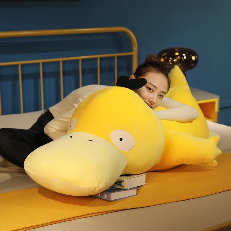 Comfortable Plush Stuffed Doll Pikachu Peluche Psyduck Pillow Cute Cartoon Plush Toy Kawaii Doll Kids Birthday Gifts
