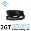 2GT Rubber Timing Belt Width 6/10/15mm Length 116 118 120 122 124 126 128 130 132 134 136 138 140 142 144 146 148mm 3D Printer