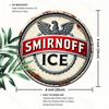 Smirnoff Ice Vintage Round Metal Sign Wall Art 8x8 Inch Home Bar Cafe Decor