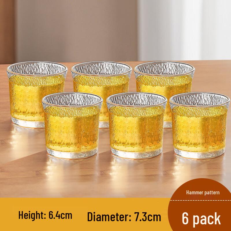 Vertical Stripe Glass Beverage Cups Set