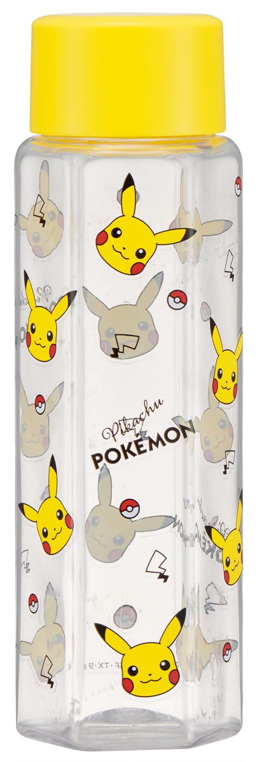 

Skater Hexagonal Plastic Water Pokemon for Boys Easy-to-Hold Bottle, 250ml, Clear, Transparent, Direct-Drinking, Lightweight, Design, (PDH3-A)