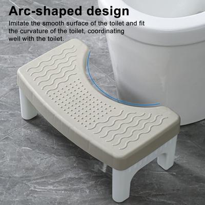 Yousheng Fußhocker Breite Basis Rutschfeste Textur Ergonomisches Design Toiletten-Fußstütze Wasserdichter Vielseitiger Badhocker für Toilette Schwangerschaft Ältere