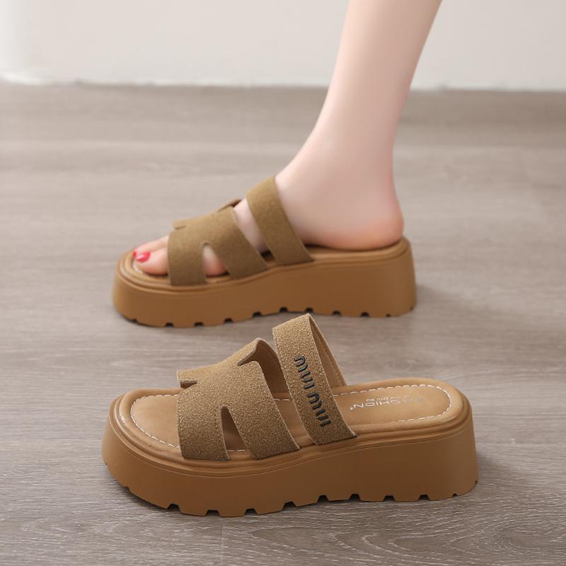 

Fashion CRLAYDK Vintage Slide Sandals for Women with Soft Footbed and Strap Ladies Fashion Platform Slip On Walking Casual Slippers 40