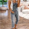 Tuta alla moda a strappi slim-fit per donne europee e americane