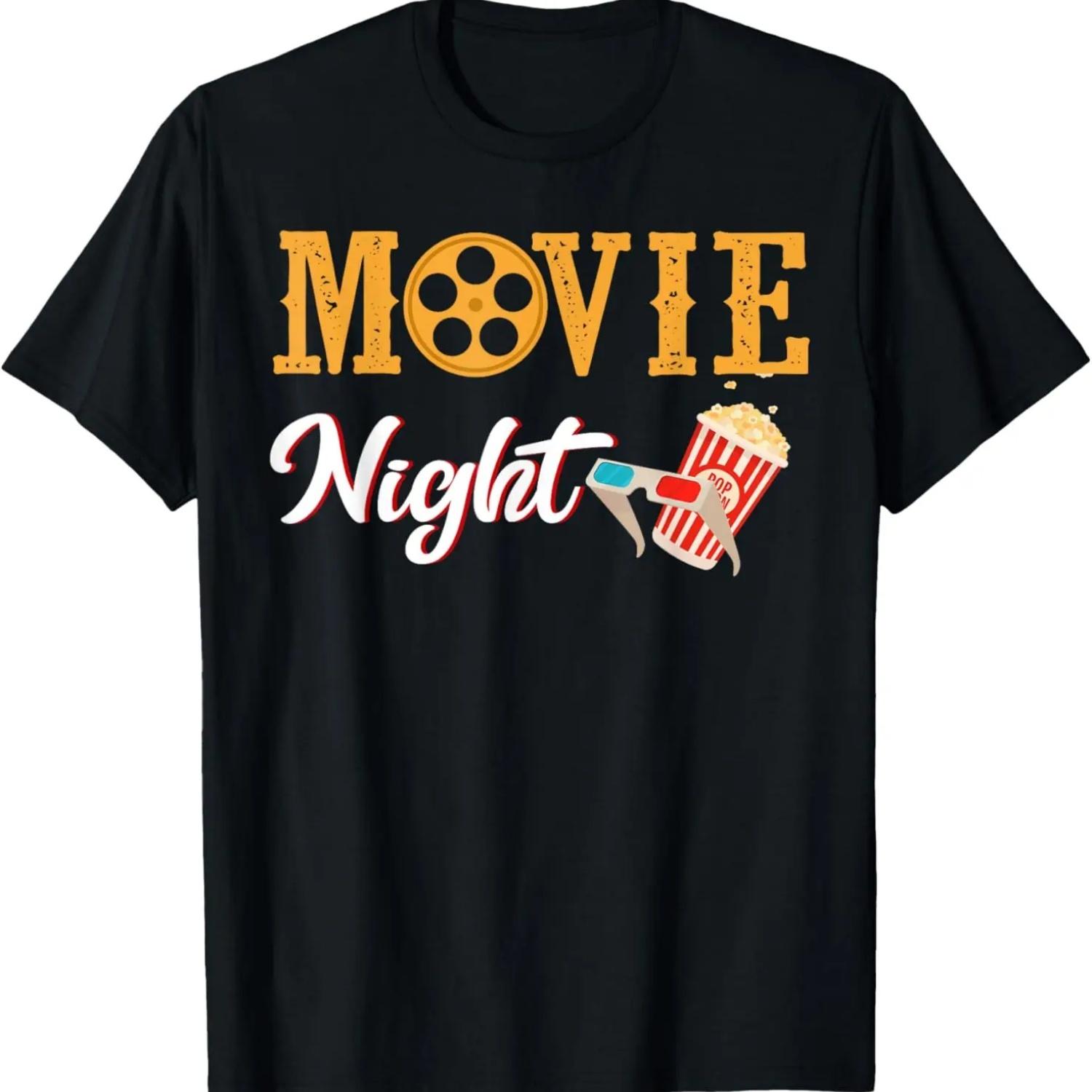 

Movie Night Funny Movie and Theater Apparel for Teens Kids T-Shirt S чёрный
