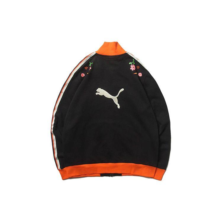 Puma X Randomevent Collaboration Track Jacket Retro Stand Collar Sports Jacket Men Jacket Black 59666801