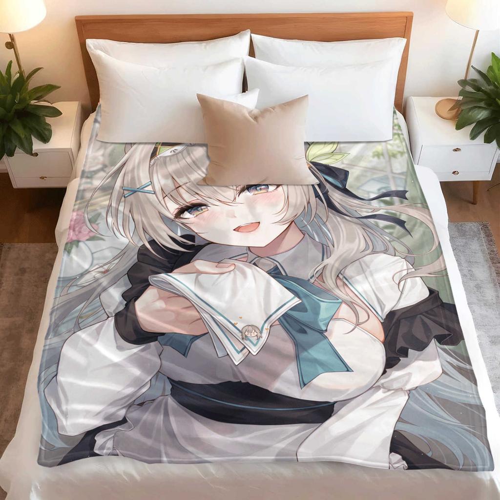 Cartoon Cute Firefly Flannel Blanket Cover Warm Soft Anime Honkai Star Rail Blanket Multifunctional Universal Blankets