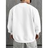 Men'S Space Surfing Skull Snowboard Planetary Star Cartoon Print White Round Neck Sweatshirt, Retro Universe Y2K Loose High Street Pullover Top