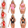 S-4XL Pigiami da Donna Body Pelle Verniciata Effetto Bagnato Collo Alto Senza Maniche Taglio Seducente Senza Cavallo Tuta Catsuit