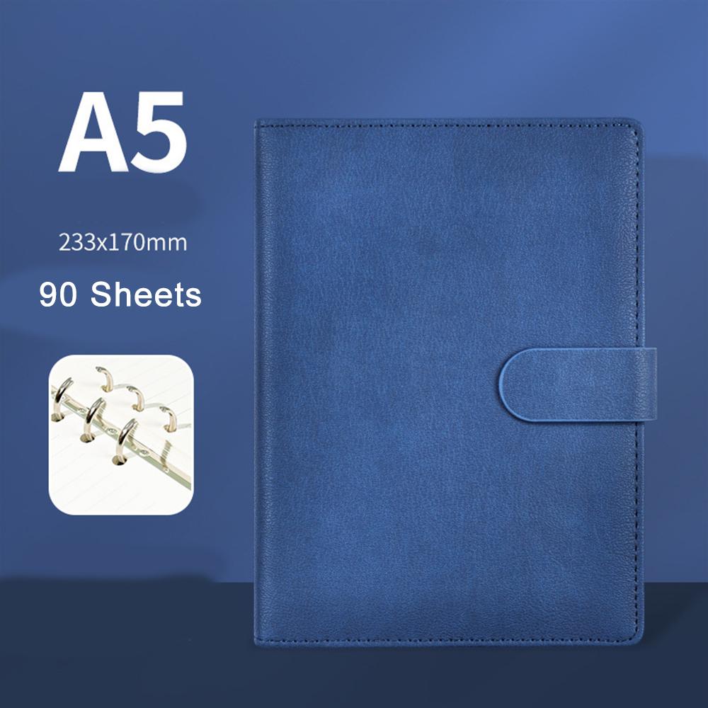 (Free Logo Engraving) A5/B5 High-grade Leather Loose-leaf Notebooks, Business Meeting Minutes, Notepads, Student Subject Notebooks, Diaries