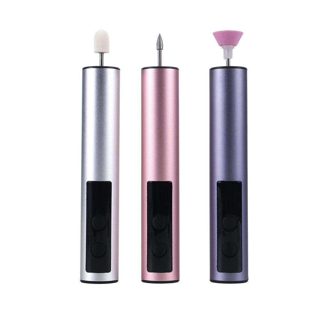 USB Rechargeable Nail Grinder & Engraving Pen with Digital Display, Aluminum Alloy