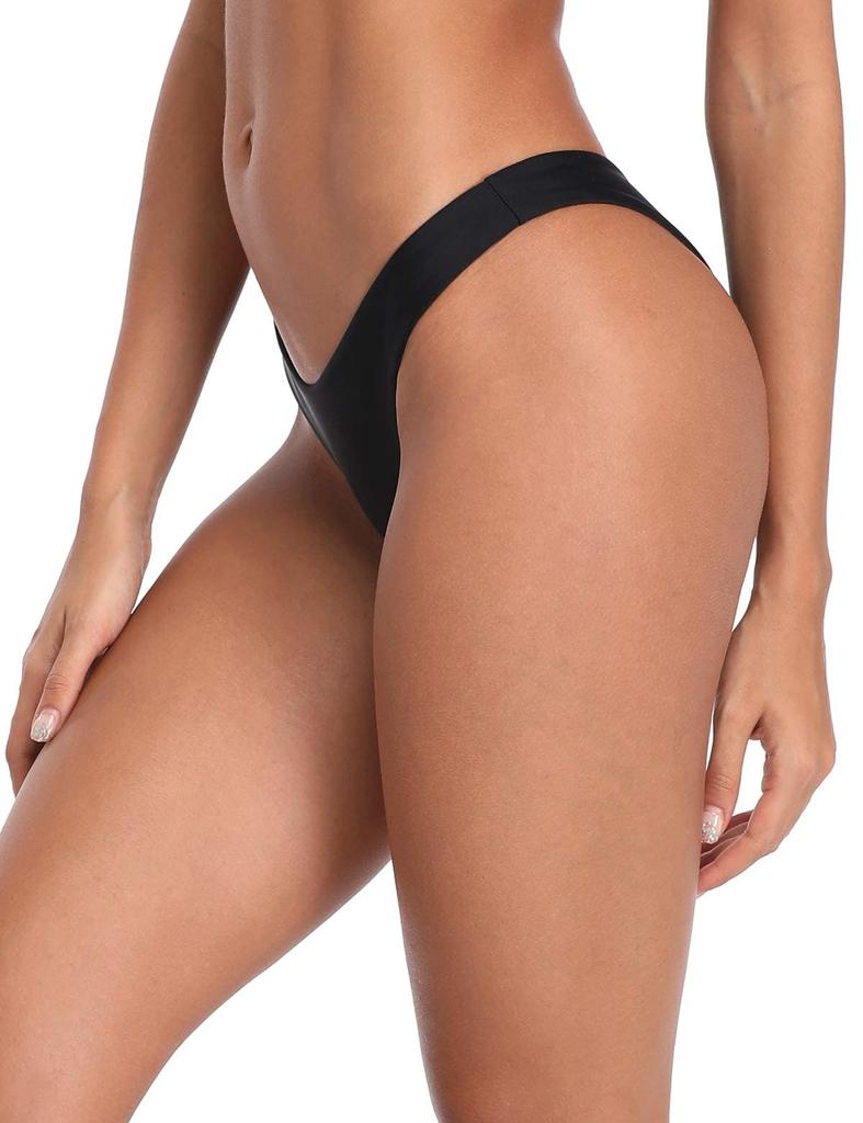 Exklusives schwarzes brasilianisches Bikini-Unterteil L [RELLECIGA] [Amazon-Marke] Damengröße