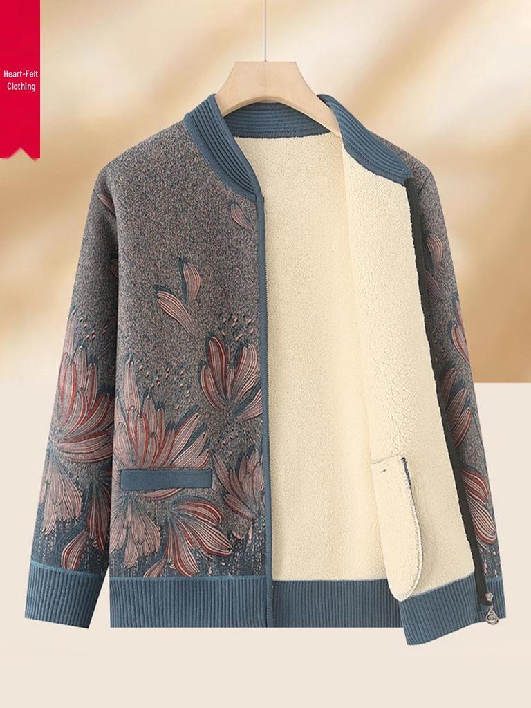 Warm Winter Knitwear: Fleece-Cardigans & Thick Sweaters for Senior Women