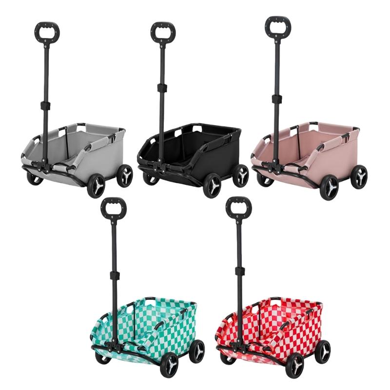 Cats-in-bag Carriers for Puppies Carry Cart Outdoor Travel Shoulder Carriers Sightseeing Bag Trolley Wheel