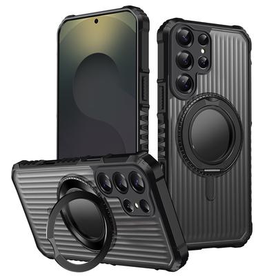360° Rotate Ring Stand Military Grade Magnetic Case for Samsung S25 S23 S24 FE S22 Ultra Plus S25 Edge A54 A34 A14 Armor Cover