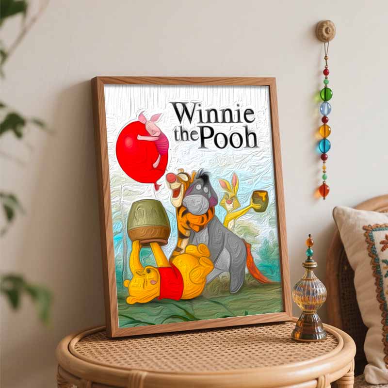 Disney Winnie the Pooh oil painting art set handmade diy gift home decoration
