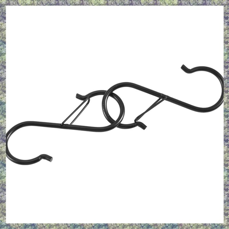 WON S Hooks For Hanging - S Shaped Hooks For Kitchen Utensil And Closet Rod - Black S Hooks For Hanging Plants,Pots