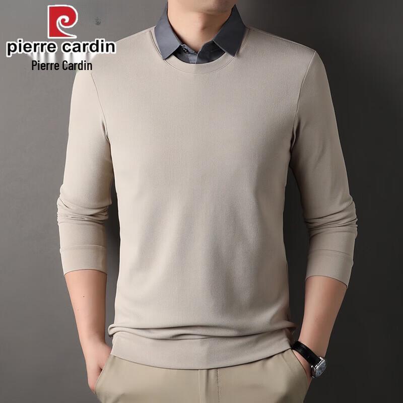 Pierre Cardin Men s Faux Two-Piece Knit Long Sleeve Shirt 3XL