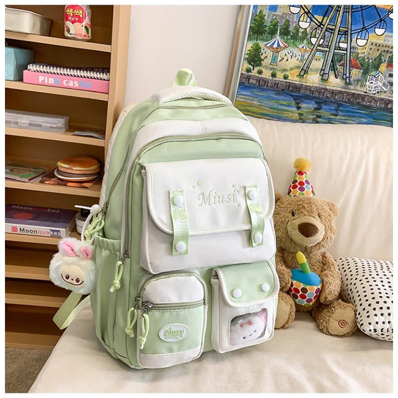 School Bag New High-value College Style Fresh and Sweet Candy-colored Backpack Junior High School Students Lightweight Backpack