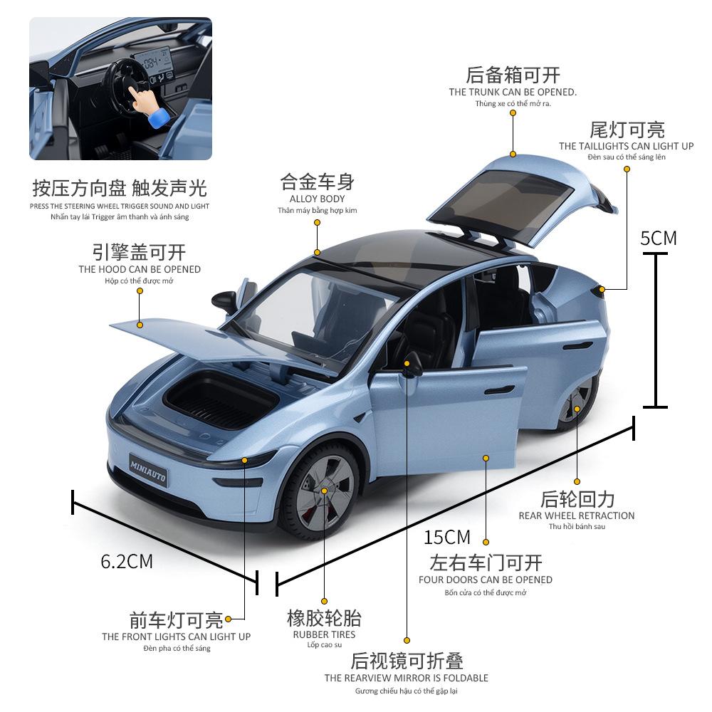 1:32 Mode Y Simulated Alloy New Energy Toy Car With Sound And Light Pull Back Children'S Toy Gift