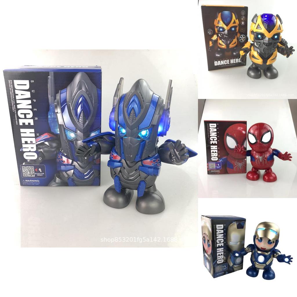 Dance Hero Bumblebee Batman Spiderman Optimus Prime Electric Robot Toy For Kids