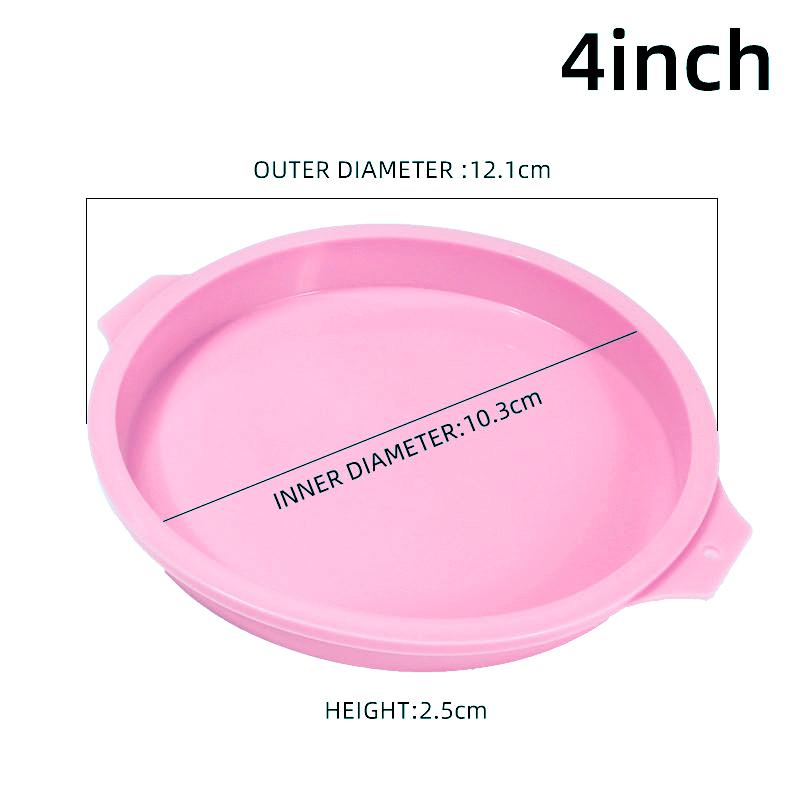 

FAIS DU 4/6/8inch Round Cake Layer Mold Silicone Cake Pan NonStick Mousse Cheese Bakeware Mold for DIY Baking Rainbow Cake Tools