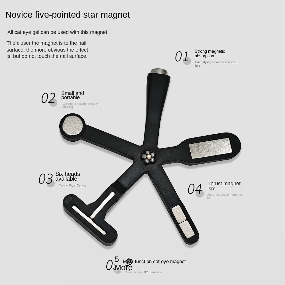 6 in 1 Magnetic for Cat Eye Nails Pentacle Nail Art Magnet Stick New Nail Magnet Tool  Home DIY