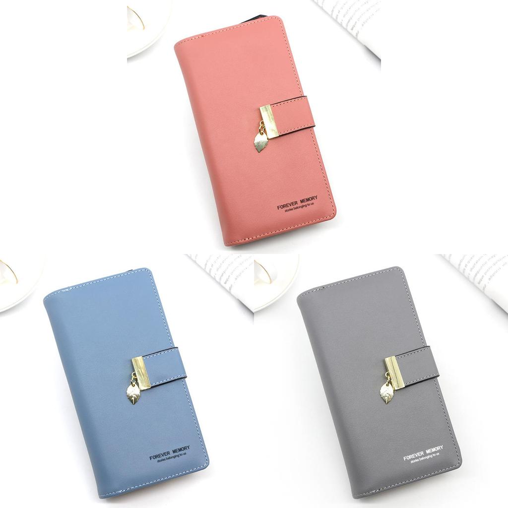 Pu Leather Ladies Wallet With Photo Slot Zipper Coin Purse For Wedding And Gift