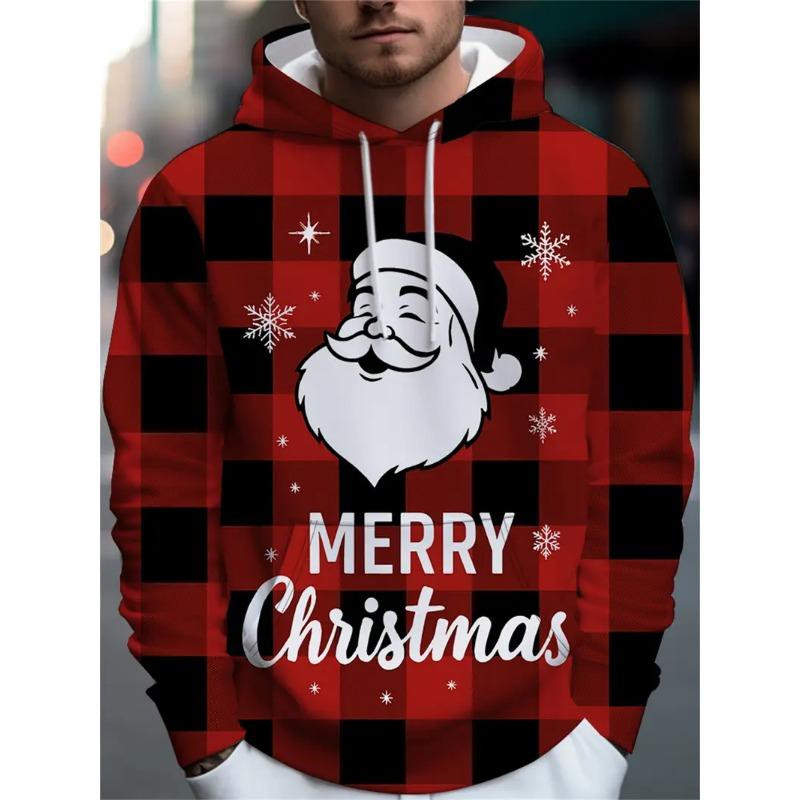 2026 Weihnachts-Hoodies Weihnachtsmann 3D-Druck Herren Damen Hoodie Sweatshirts Lässig Unisex Kapuzenpullover Oberteile Kleidung Mann Pullover