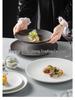 European Ceramic Dinnerware: Steak & Pasta Plate with Creative Texture
