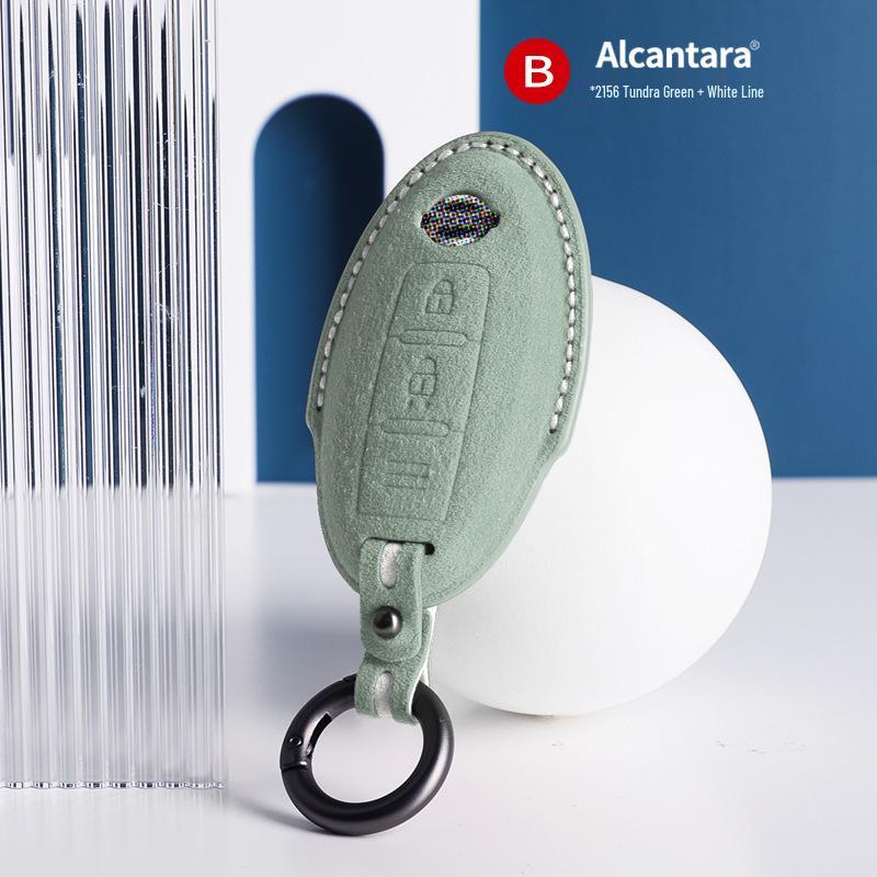 Nissan X-Trail, Kicks, Sylphy, Bluebird Alcantara Suede Key Case Cover
