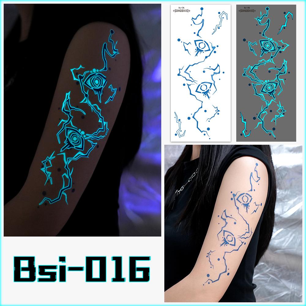 Glow Lightning Veins Kpop Girl Group Waterproof Temporary Tattoo Stickers
