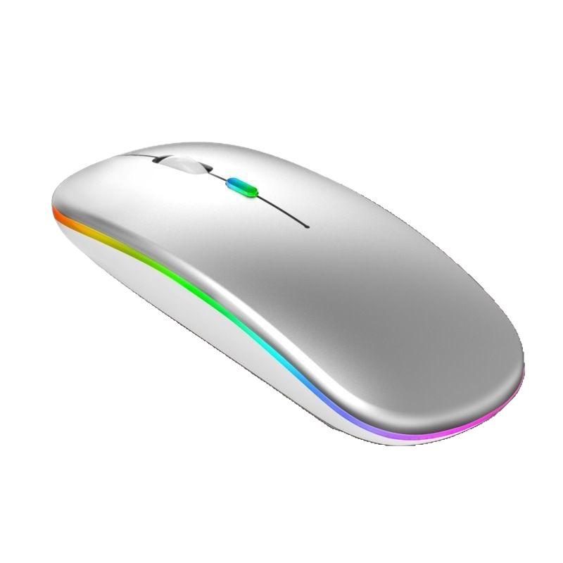 Rechargeable Dual-Mode Wireless Bluetooth Mouse with Custom Logo - Silent & Luminous for Business and Gaming