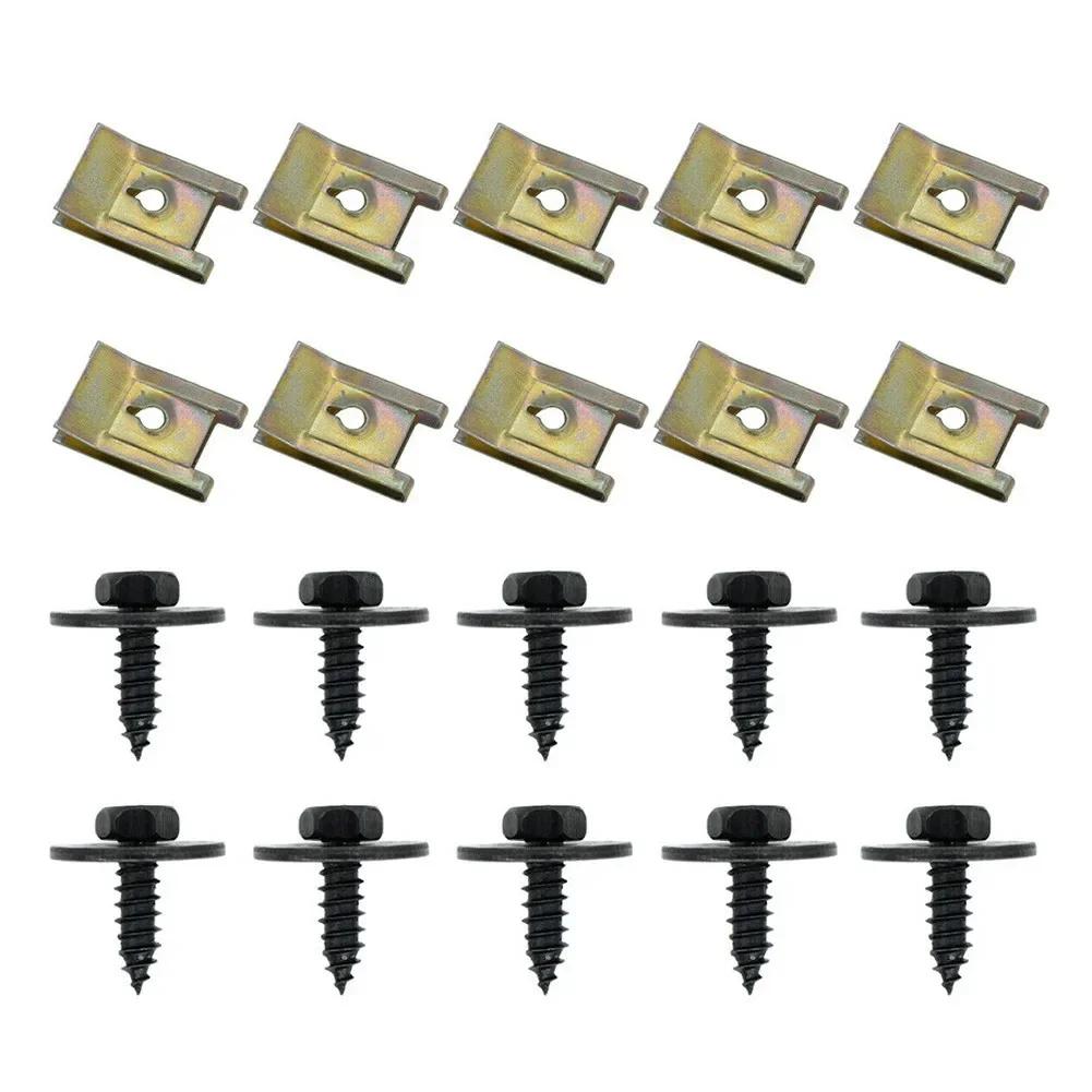 20pcs For BMW Hex Head Tapping Socket Bolt Screw Clips Undertray Splash Guard For E21 E30 E36 E46 E90 E91 E92 E93 E34 E39 E60 20pcs