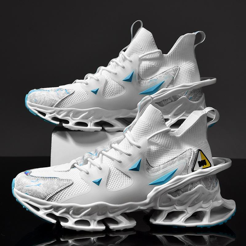 Blade shoes men's spring new fly-woven casual sports shoes men's running shoes and socks