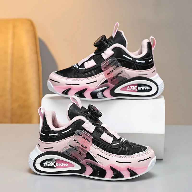 Children Shoes Winter Cotton Sneakers for Kids Waterproof PU Leather Sports Shoes Boys Girls Casual Shoes 2024 New Trend Sneaker