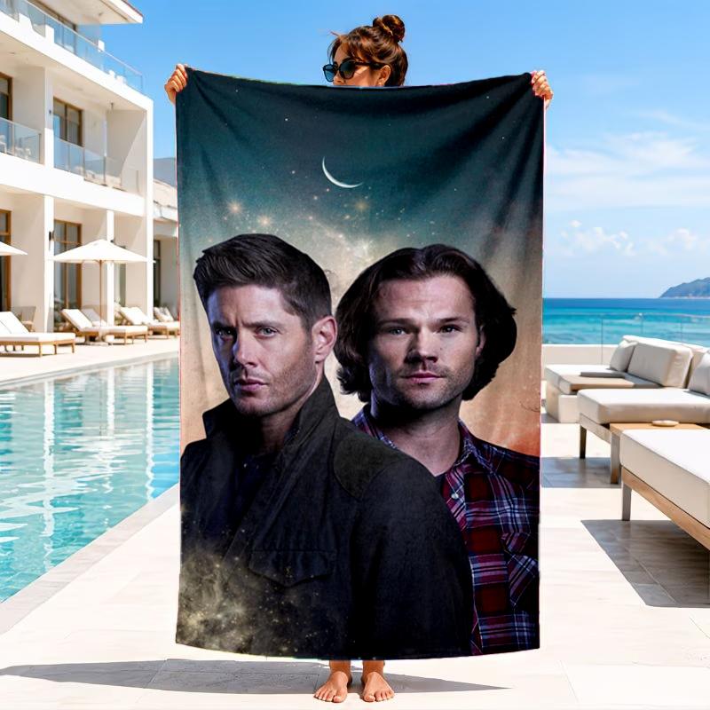 Super-natural Darkness Deliverance Beach Towel, Microfiber Beach Towel, Perfect For Pool, Beach, Travel, Home Decor Beach Party Fan gifts
